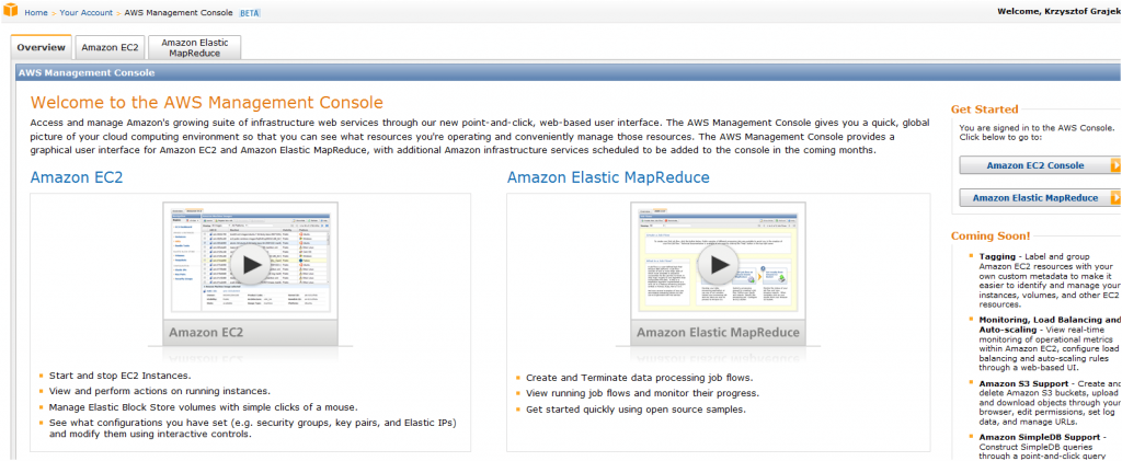 amazon aws console